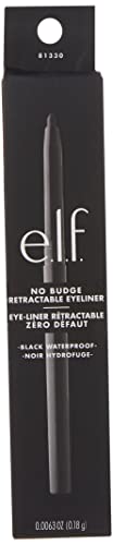 e.l.f. No Budge Retractable Eyeliner, Creamy, Ultra-Pigmented & Waterproof, Creates Bold & Defined Lines, Vegan…