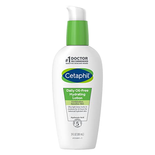CETAPHIL Daily Hydrating Lotion for Face , With Hyaluronic Acid , 3 fl oz , Lasting 24 Hr Hydration , for Combination…