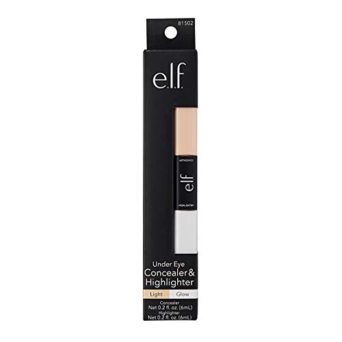 e.l.f. Cosmetics Cosmetics Under Eye Concealer & Highlighter, Glow Light, 0.34 Oz