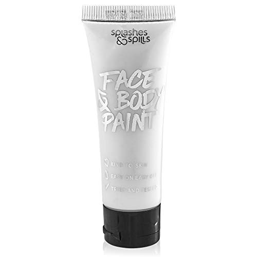 Face and Body Paint Cream - White, 30ml - Pretend Costume and Dress Up Makeup by Splashes & Spills