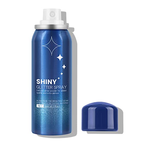 KYDA Body Glitter Spray, Fast Film-Forming Sparkling High Glossy Powder for Body&Face, Lightweight High Pigmented Quick…