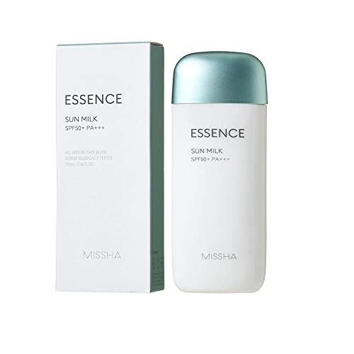 MISSHA All Around Safe Block Essence Sun Milk SPF50+ /PA+++ 70ml I Hydrating Face Sunscreen UV Protection