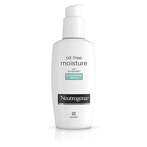 Neutrogena Oil-Free Daily Long Lasting Facial Moisturizer & Neck Cream with SPF 15 Sunscreen & Glycerin, Non-Greasy, Oil…
