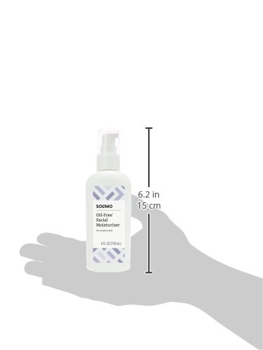 Amazon Brand - Solimo Oil-free Facial Moisturizer for Sensitive Skin, 4 Fluid Ounce, 1 pack