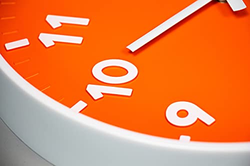 12 Inch 3D Number Modern Wall Clock,Round Bright Colorful Dial,Non Ticking Silent Quartz Battery Operated Wall Clocks…