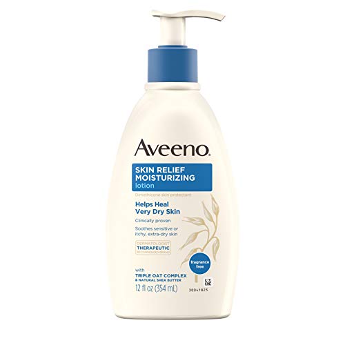 Aveeno Skin Relief Moisturizing Lotion for Very Dry Skin with Soothing Triple Oat & Shea Butter Formula, Dimethicone…