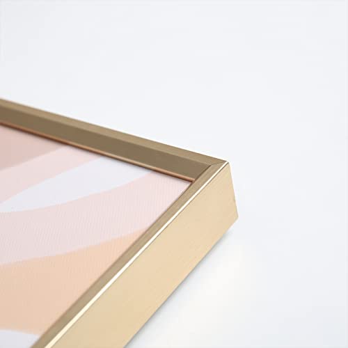 ArtbyHannah Framed Wall Art, Boho Wall Art Set of 3, Gold Framed Canvas Wall Art with Decorative Tropical Botanical…