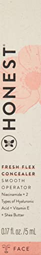 Honest Beauty Fresh Flex Concealer with Niacinamide + Vitamin E + Hyaluronic Acid | Vegan + Cruelty free | Ivory, 0.17…