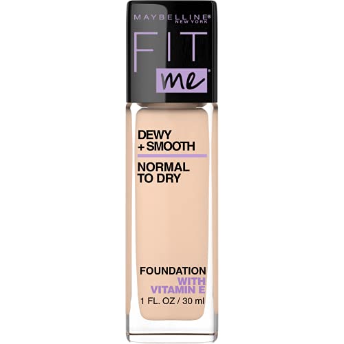 Maybelline Fit Me Dewy + Smooth Foundation Makeup, Ivory, 1 Count