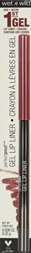 wet n wild Lip Liner Perfect Pout Matte Retractable Gel Lip Liner Pencil, Red Gone Burgundy