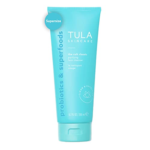 TULA Skin Care Supersize Cult Classic Purifying Face Cleanser | Gentle and Effective Face Wash, Makeup Remover…