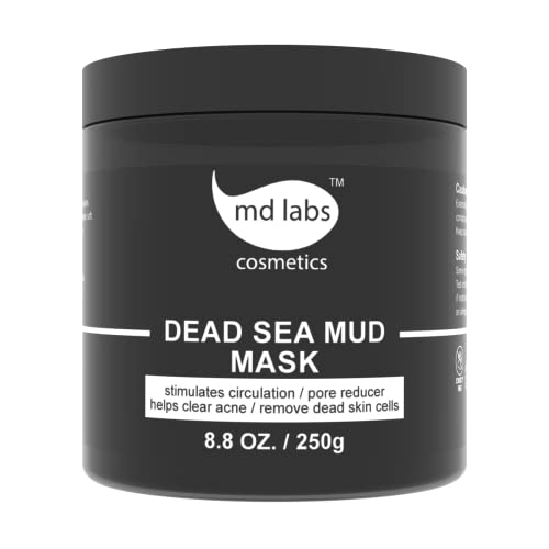 md labs cosmetics Dead Sea Mud Mask - for Face and Body - Spa Quality Pore Reducer - Natural Skin Care for Women and Men…