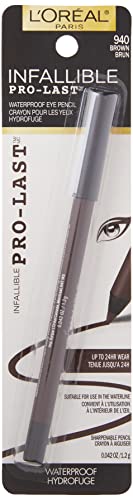L'Oréal Paris Makeup Infallible Pro-Last Pencil Eyeliner, Waterproof and Smudge-Resistant, Glides on Easily to Create…