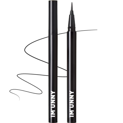 IM UNNY Skinny Fit Art Liner (A01 Kill Black), Liquid Eyeliner with 0.01mm Micro Tip for Ultra Precise Waterproof Smudge…