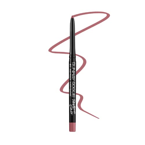 Runway Rogue Designer Liner Lip Pencil, Matte Rose-Pink Lip Liner and Sharpener, Camera Ready