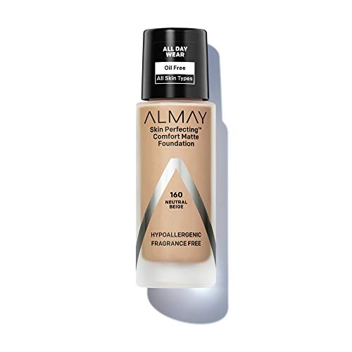 Almay Skin Perfecting Comfort Matte Foundation, Hypoallergenic, Cruelty Free, -Fragrance Free, Dermatologist Tested…