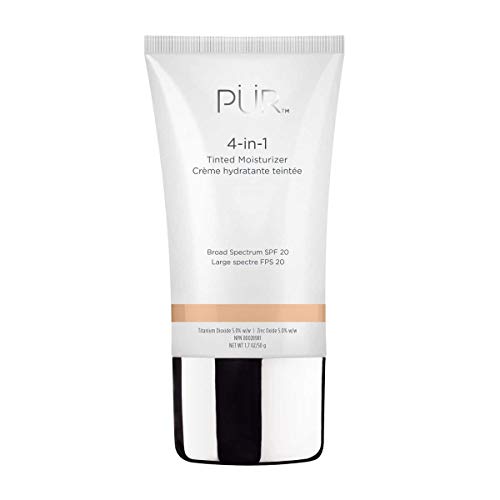 PÜR 4-in-1 Tinted Moisturizer With SPF 20 - Hydrating Face Moisturizer, Primer, & Foundation With Shea Butter, Aloe Vera…