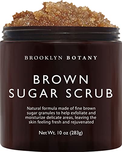Brooklyn Botany Brown Sugar Body Scrub - Moisturizing and Exfoliating Body, Face, Hand, Foot Scrub - Fights Acne, Fine…