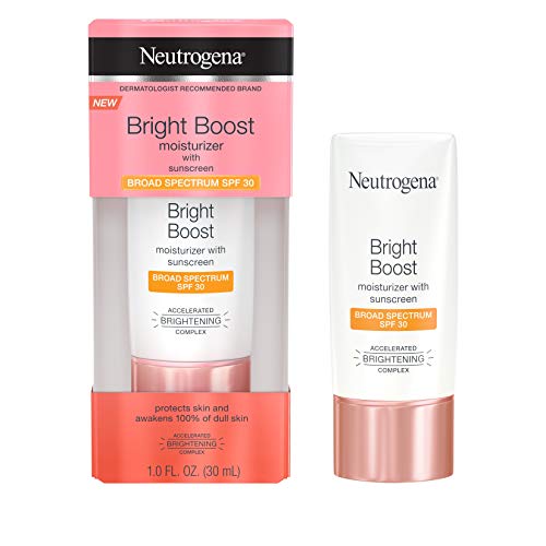 Neutrogena Bright Boost Facial Moisturizer with Broad Spectrum UVA/UVB SPF 30 Sunscreen, Brightening Oil-Free Face…