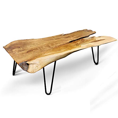 Badang carving natural teak coffee table with clear lacquer finish