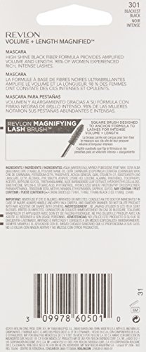 Mascara by Revlon, Volume & Length Eye Makeup, Non-Waterproof, No Clump, Smudge Proof, Flake Proof, 301 Blackest Black…