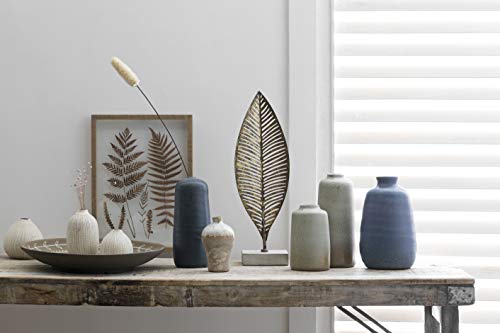 Creative Co-op DF0842 White Stoneware Textured Black Polka Dots (Set of 3 Sizes) Vase