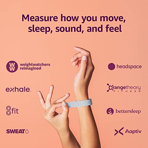 Amazon Halo Band - Medium – Measure how you move, sleep, and sound – Designed with privacy in mind - Winter + Silver