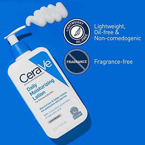 CeraVe Daily Moisturizing Lotion for Dry Skin | Body Lotion & Facial Moisturizer with Hyaluronic Acid and Ceramides | 12…