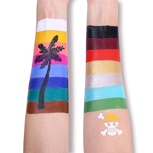 UCANBE Face Body Paint Oil, Professional 15 Colors FX Makeup Palette- Non Toxic Hypoallergenic Safe Facepaint for…