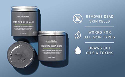 New York Biology Dead Sea Mud Mask for Face and Body Infused with Eucalyptus - Spa Quality Pore Reducer for Acne…