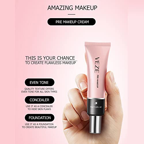 VENZEN Pre-Makeup Natural Foundation Primer Anti-aging Rosa Rugosa Camellia Sinensis Natural Effect 30g