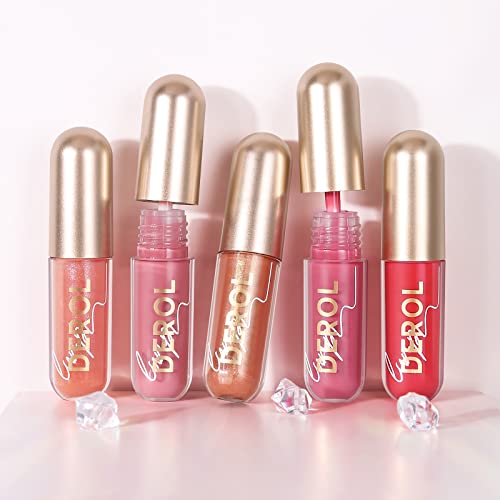 DEROL Color Lip Plumper ,Lip Color,Lip gloss,Glossy & Cool,Make Lips Plump & Moisturizing,Lip Gloss contains Peppermint…