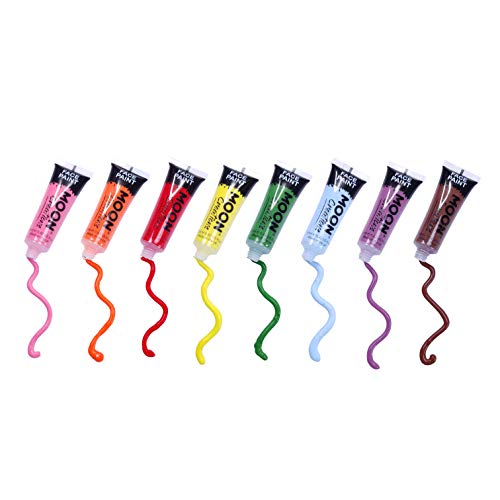 Face & Body Paint Set of 8 by Moon Creations - 0.40fl oz