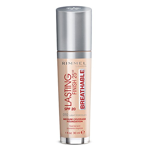Rimmel London Lasting Finish Breathable Foundation, 010 Light Porcelain, 30 ml