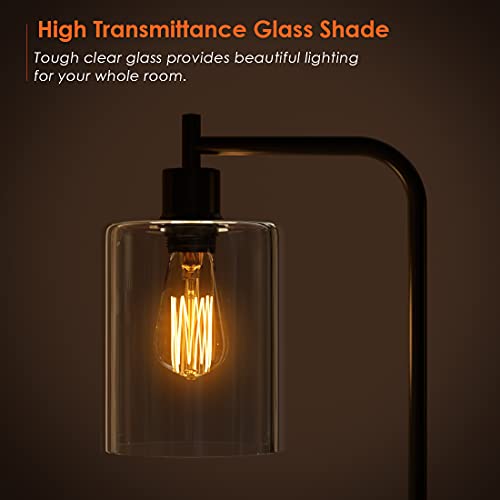 Innqoo Industrial Black Floor Lamp - 65” Tall Standing Lamp for Living Room, Modern Floor Lamp for Bedrooms, Vintage…