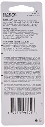 Skinny Liquid Eyeliner by Revlon, ColorStay Eye Makeup, Waterproof, Smudgeproof, Longwearing with Ultra-Fine Tip, 301…