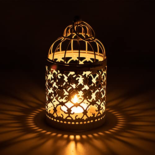 Ciaoed Small Metal Tealight Hanging Birdcage Lantern, Vintage Decorative Centerpieces of Wedding & Party Christmas Pack…
