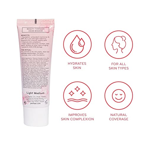 purlisse Ageless Glow Serum BB Cream SPF 40 : Clean & Cruelty-Free, Full & Flawless Coverage, Hydrates with Collagen…