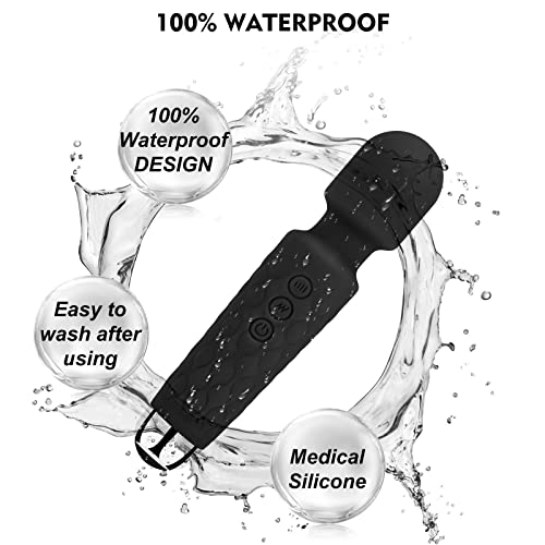 Upgraded Rechargeable Waterproof Handheld Back for Neck Shoulder Back Body Sports Recovery Muscle Aches, Black(6 * 1.5…