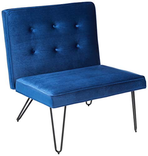 Christopher Knight Home Darrow Velvet Modern Armless Chair, Navy Blue