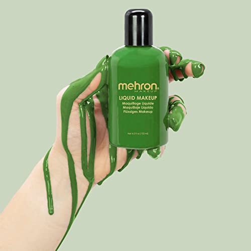 Mehron Makeup Liquid Face and Body Paint (4.5 oz) (GREEN)