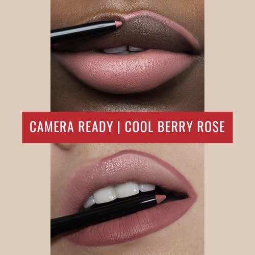 Runway Rogue Designer Liner Lip Pencil, Matte Rose-Pink Lip Liner and Sharpener, Camera Ready