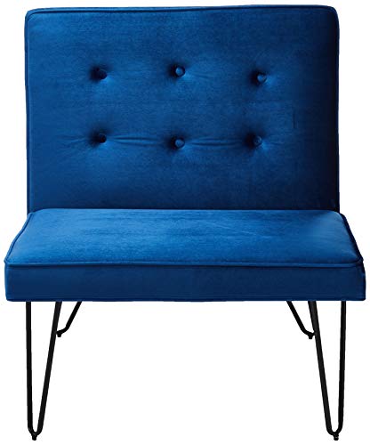 Christopher Knight Home Darrow Velvet Modern Armless Chair, Navy Blue