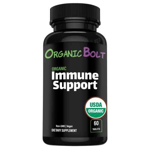 OrganicBolt USDA Organic Immune Support Supplement, High Potency 7-in-1 Immunity Booster Tablets with Vitamin C…