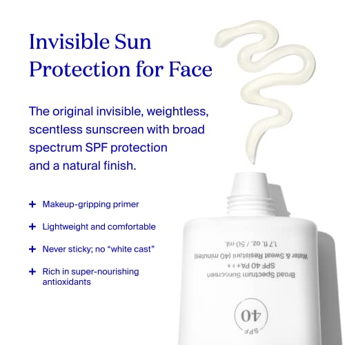 Supergoop! Unseen Sunscreen - SPF 40-1.7 fl oz - Invisible, Broad Spectrum Face Sunscreen - Weightless, Scentless, and…