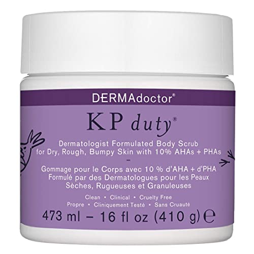 DERMAdoctor KP Duty Dermatologist Formulated Body Scrub Exfoliant for Keratosis Pilaris and Dry, Rough, Bumpy Skin with…