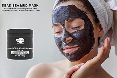 md labs cosmetics Dead Sea Mud Mask - for Face and Body - Spa Quality Pore Reducer - Natural Skin Care for Women and Men…