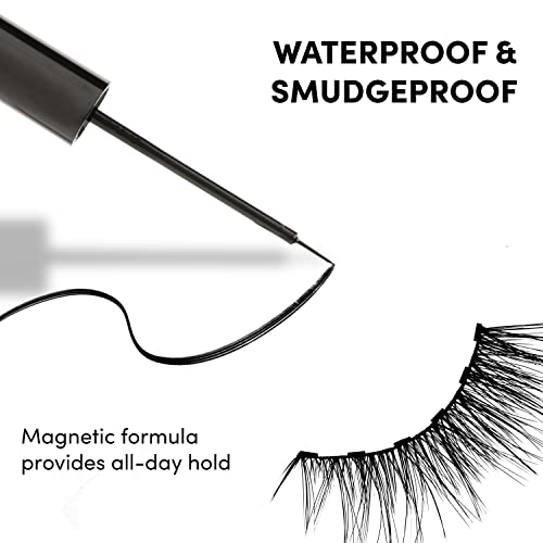 Glamnetic Magnetic Eyeliner - Black | Waterproof Liquid, All-Day Hold for Magnetic Eyelashes, Sweatproof, Paraben-Free…