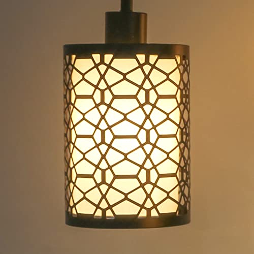 hykolity 3-Light Floor Lamp for Living Room, Metal Outer Shade Frame W/ White Inner Fabric Shade Liner, Sturdy Base Tall…