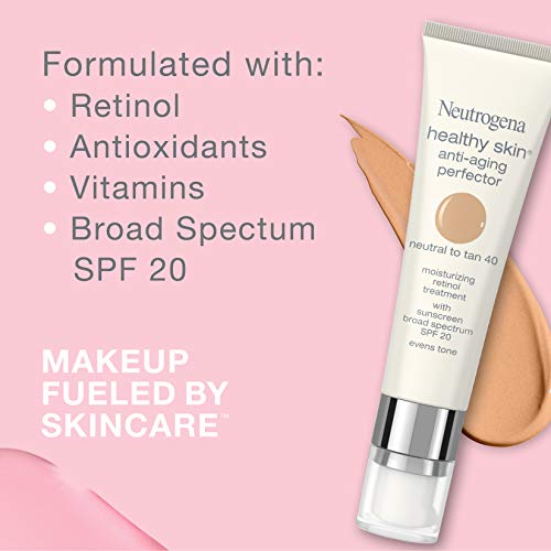 Neutrogena Healthy Skin Anti-Aging Perfector Tinted Facial Moisturizer and Retinol Treatment with Broad Spectrum SPF 20…